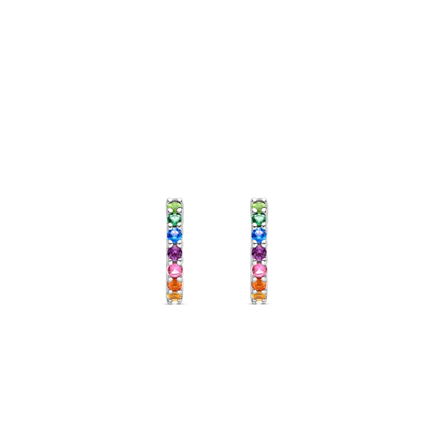 Ti Sento Sterling Silver Rainbow Hoop Earrings 7906MC