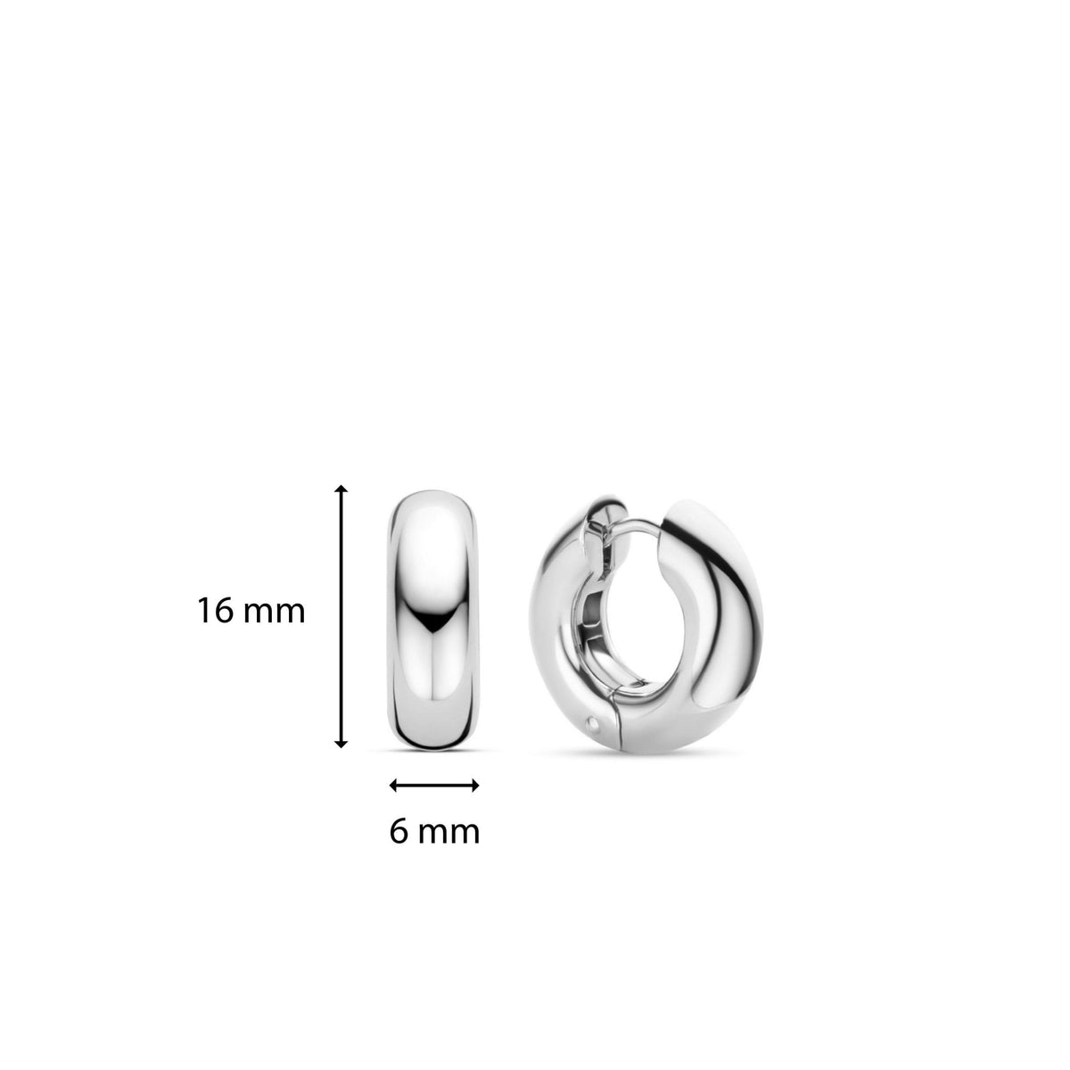 Ti Sento Sterling Silver Chunky Hoop Earrings 7909SI