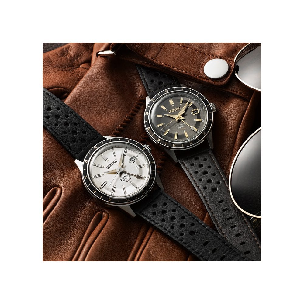 Presage Steel Automatic Road Trip GMT Watch 'Fume' SSK013J1