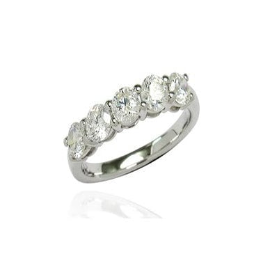 Ladies Platinum Diamond Half Eternity Ring 1.04ct