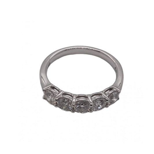 Ladies Platinum Diamond Half Eternity Ring 1.04ct