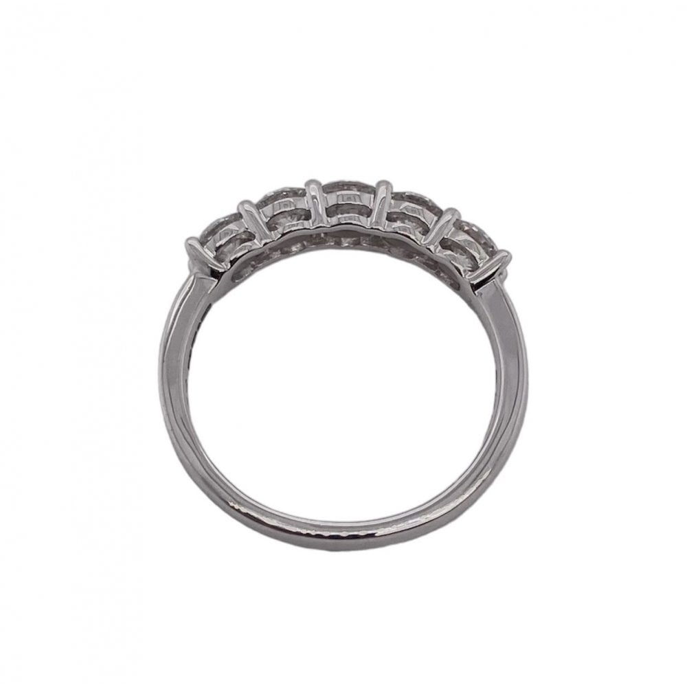 Ladies Platinum Diamond Half Eternity Ring 1.04ct