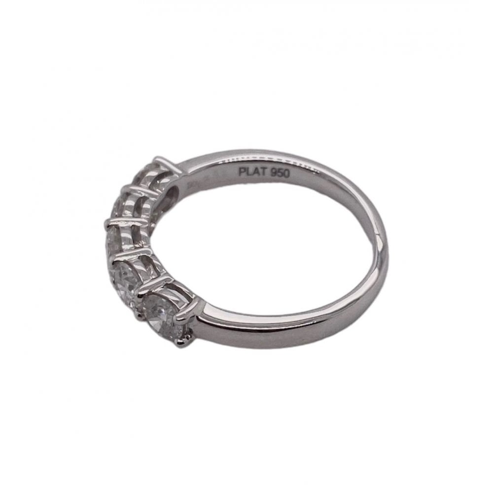 Ladies Platinum Diamond Half Eternity Ring 1.04ct