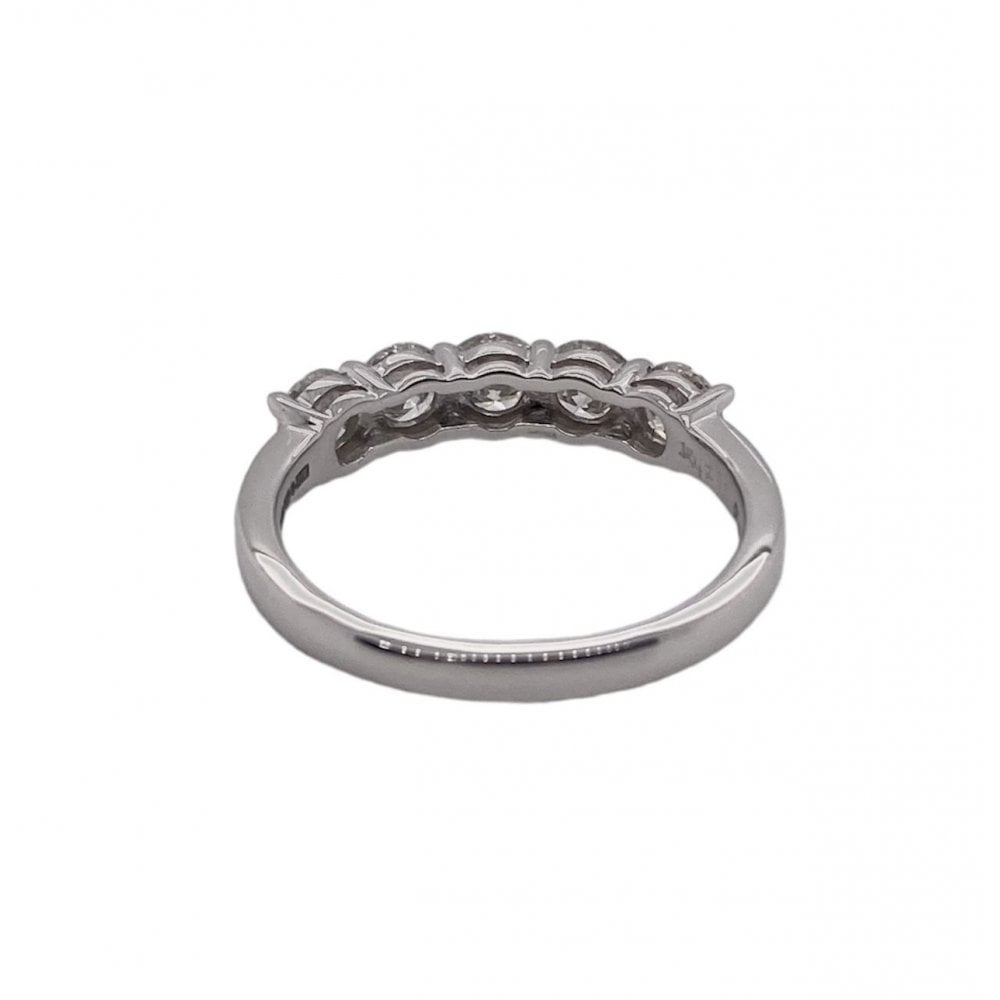 Ladies Platinum Diamond Half Eternity Ring 1.04ct