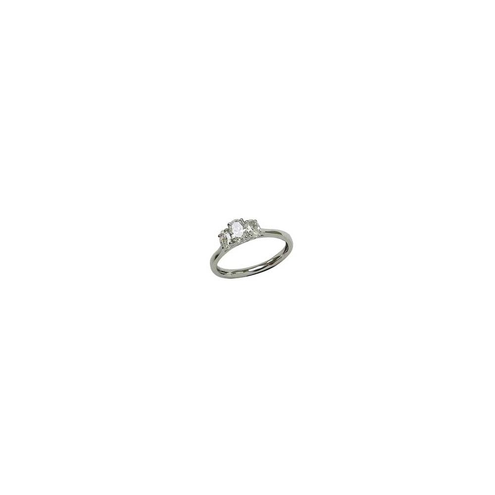 Ladies Platinum Three Stone Diamond Engagement Ring 0.7ct