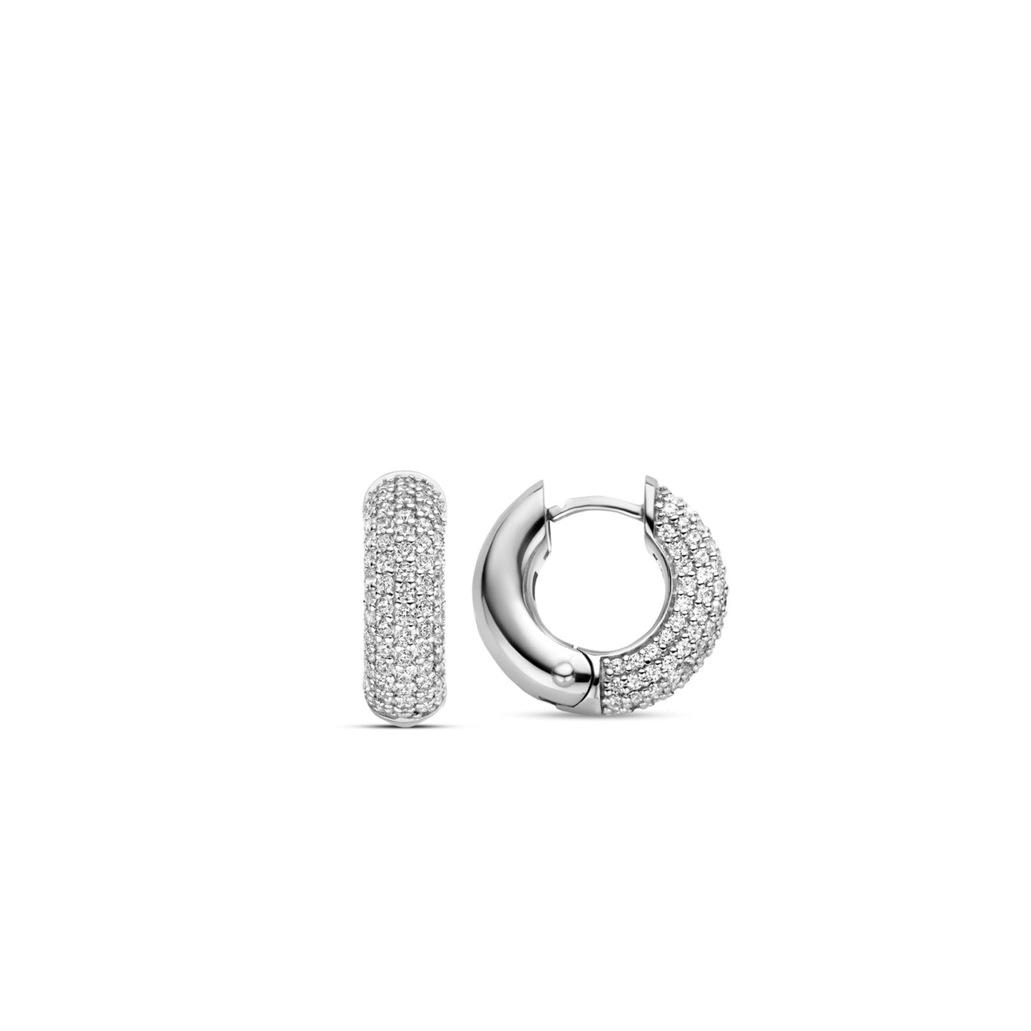 Ti Sento Sterling Silver Chunky Hoop Earrings 7909ZI