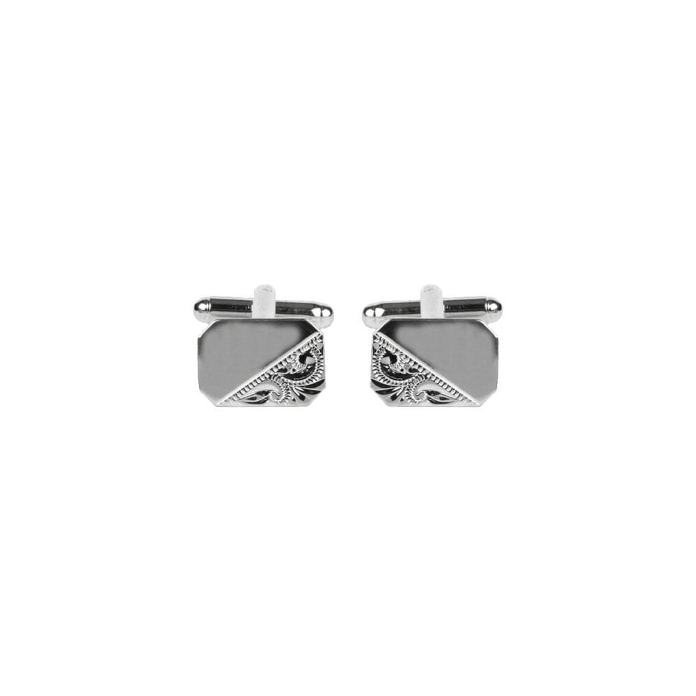 Rectangle Cut Corners Gents Cufflinks 90-3010