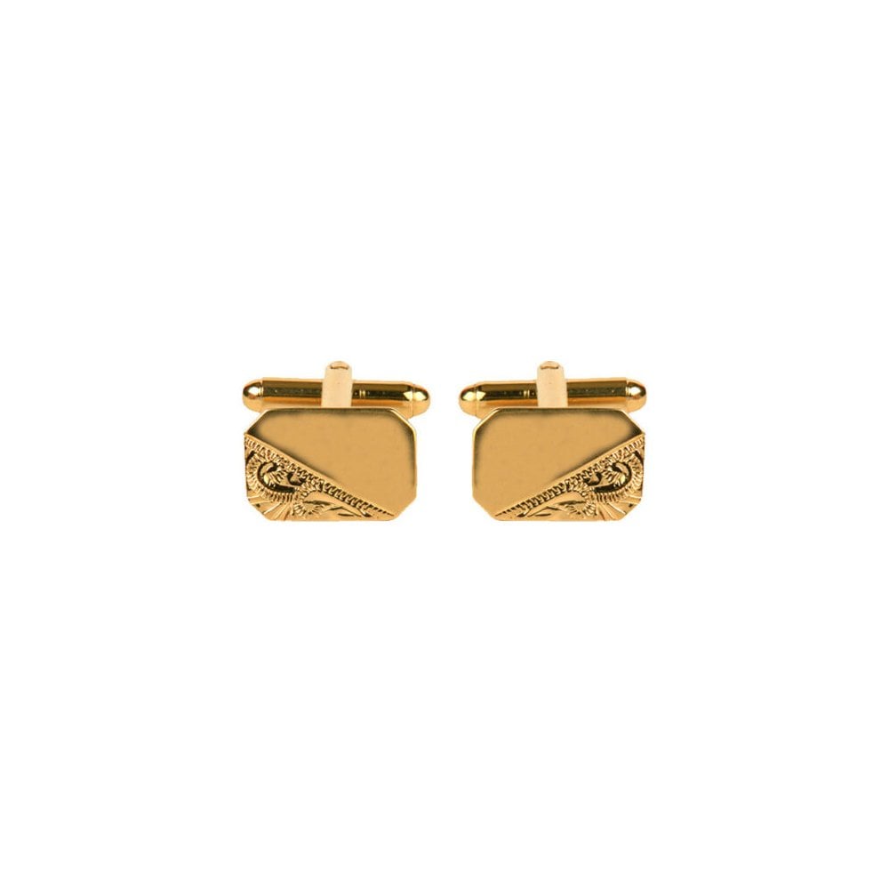Rectangle Cut Corners Gents Cufflinks 90-3000