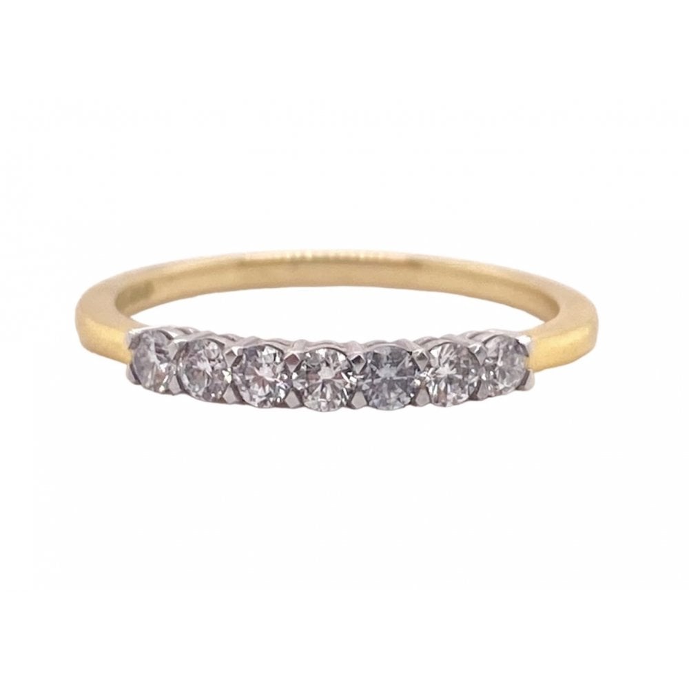18ct Yellow Gold 0.35ct 7 Stone Diamond Ring