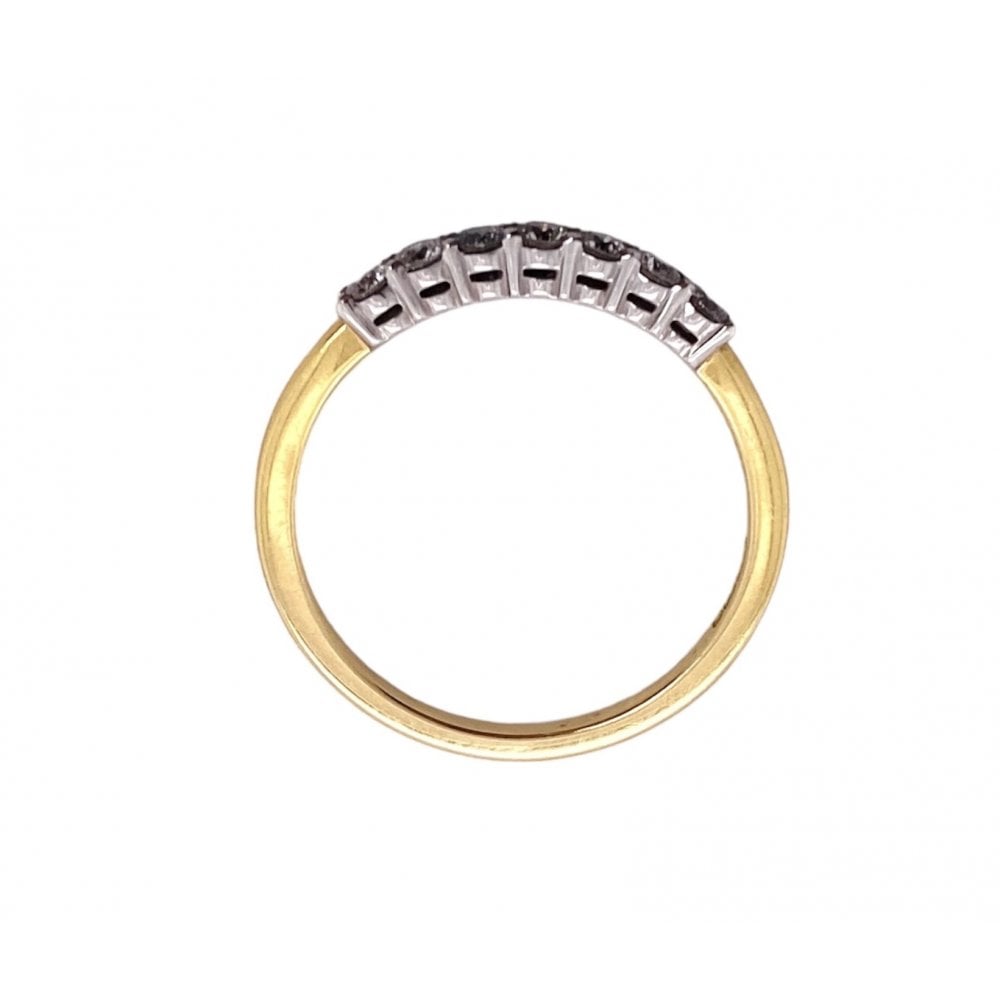 18ct Yellow Gold 0.35ct 7 Stone Diamond Ring