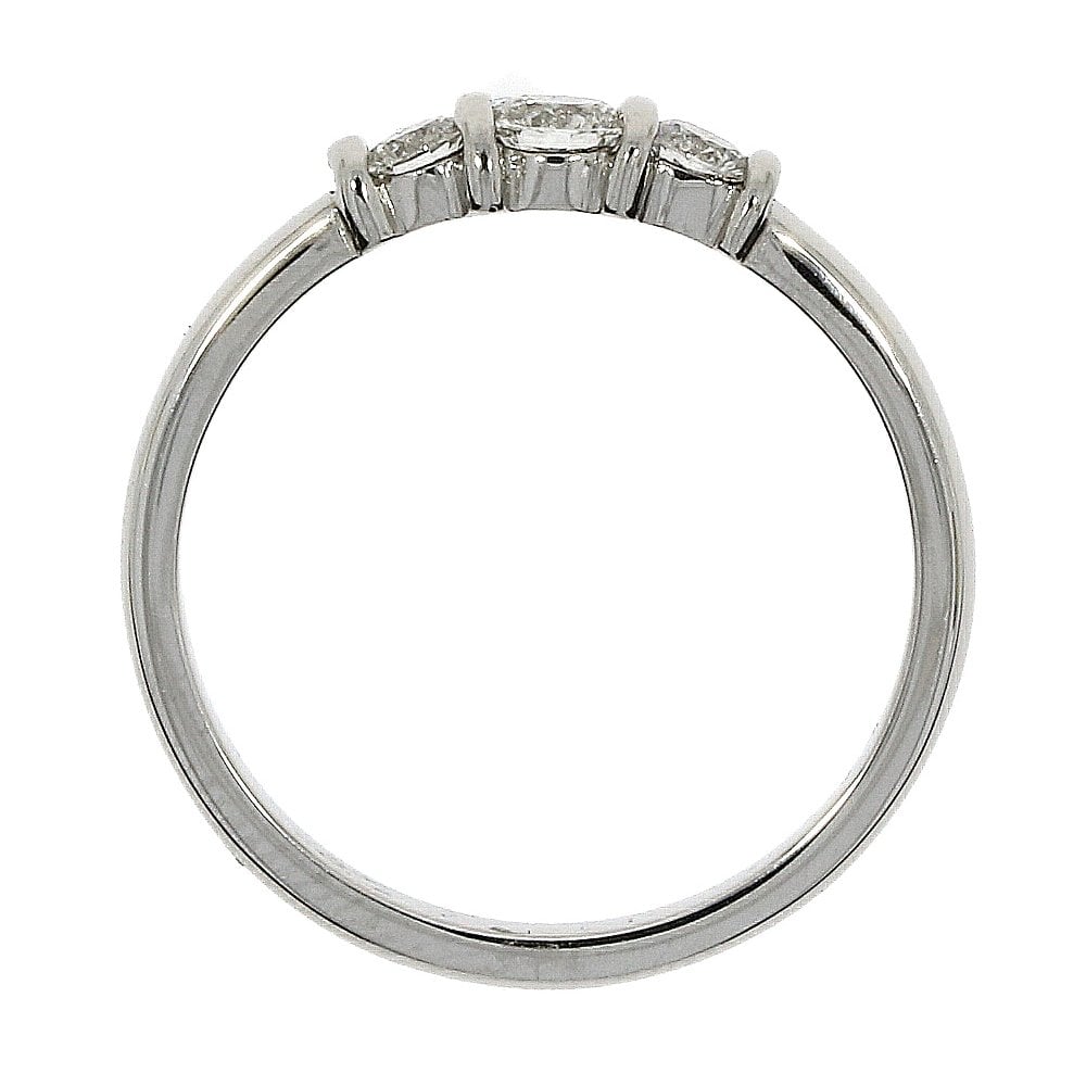 Platinum Ladies Three Stone Diamond Engagement Ring