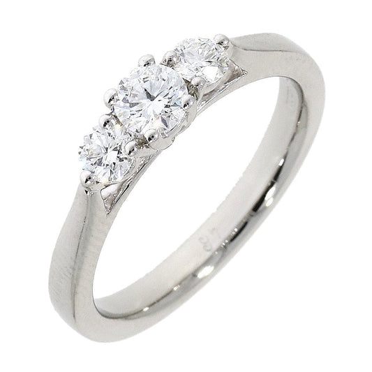 Platinum Diamond Three Stone Ladies Engagement Ring