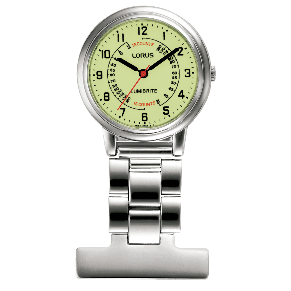 Stainless Steel Nurse's Quartz Battery Fob Watch RG253CX9