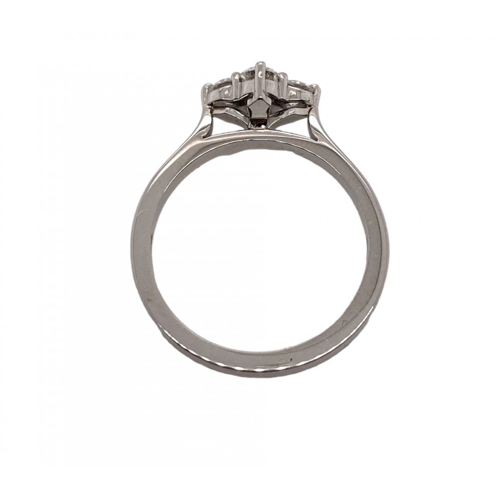 Platinum Ladies Diamond Cluster Engagement Ring