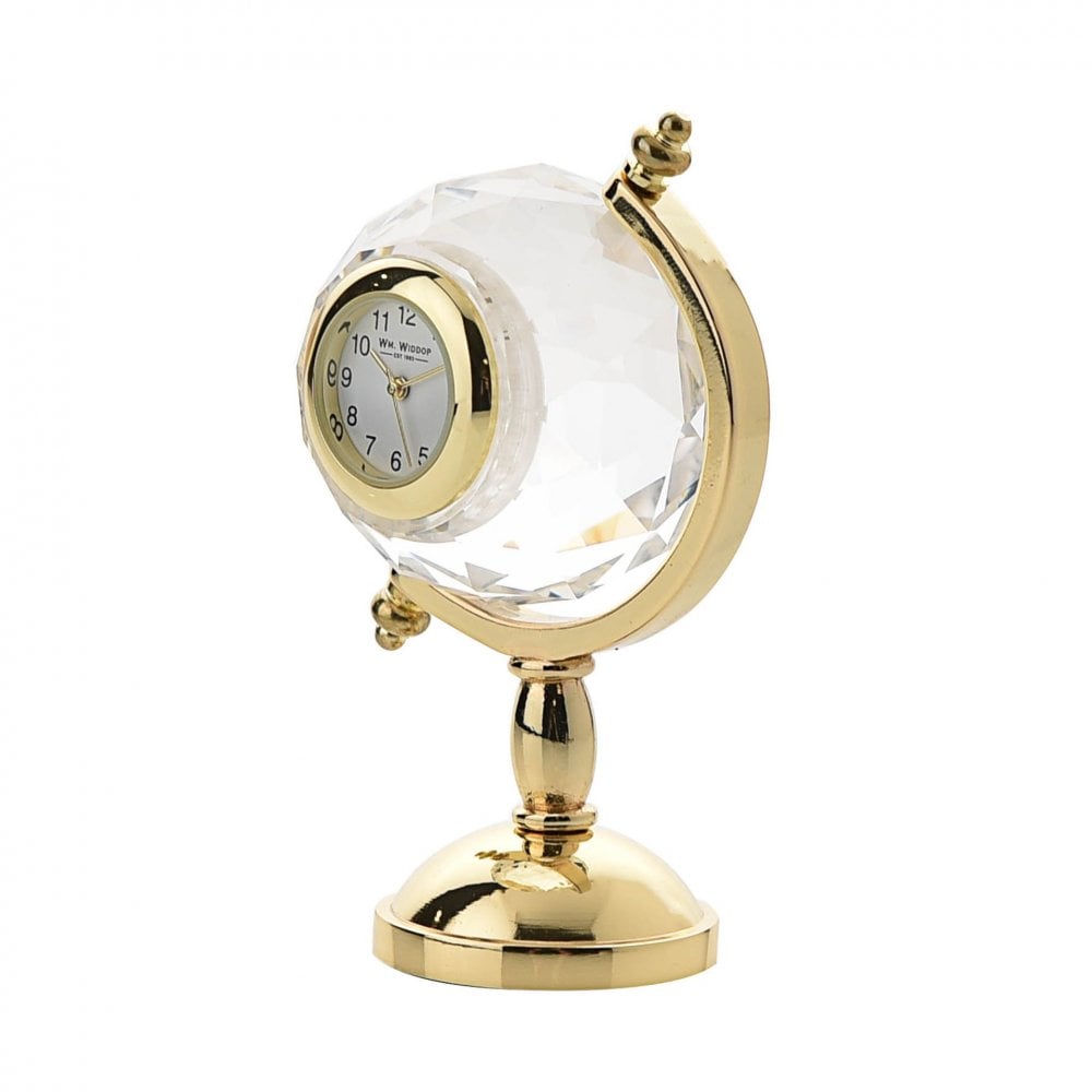 Miniature Globe Quartz Battery Mantel Clock 9665