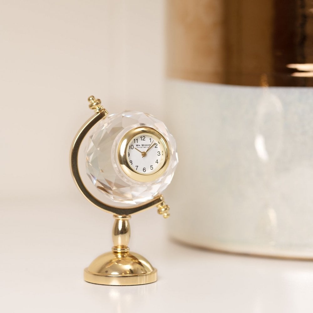 Miniature Globe Quartz Battery Mantel Clock 9665
