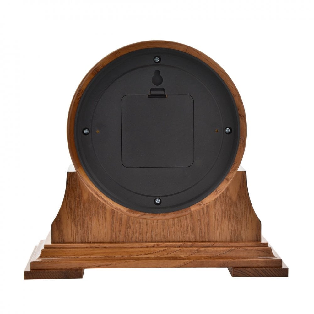 Wooden Oak Finish Quartz Mantel Clock W2714
