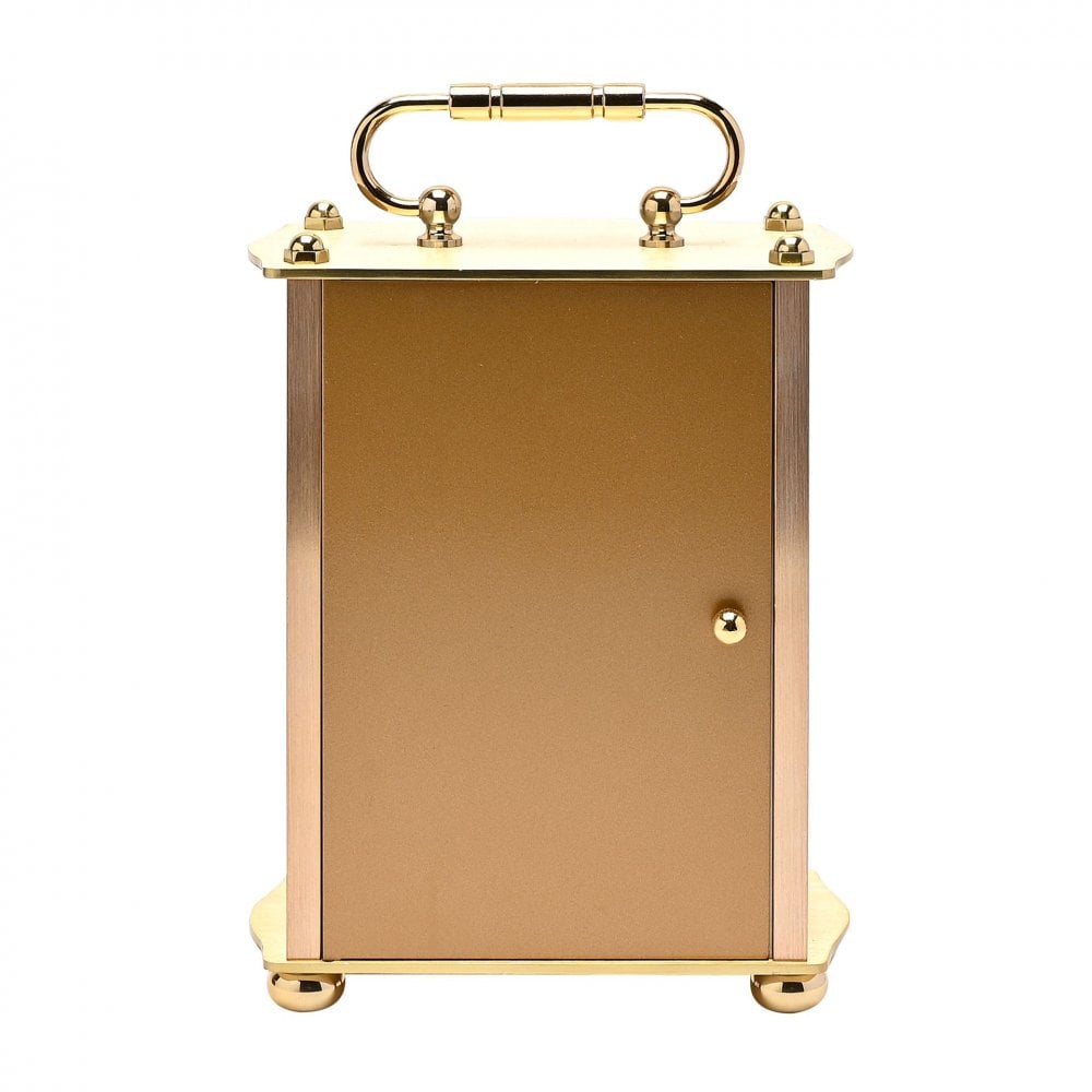 Gold Tone Aluminium Quartz Carriage Mantel Clock W2936G