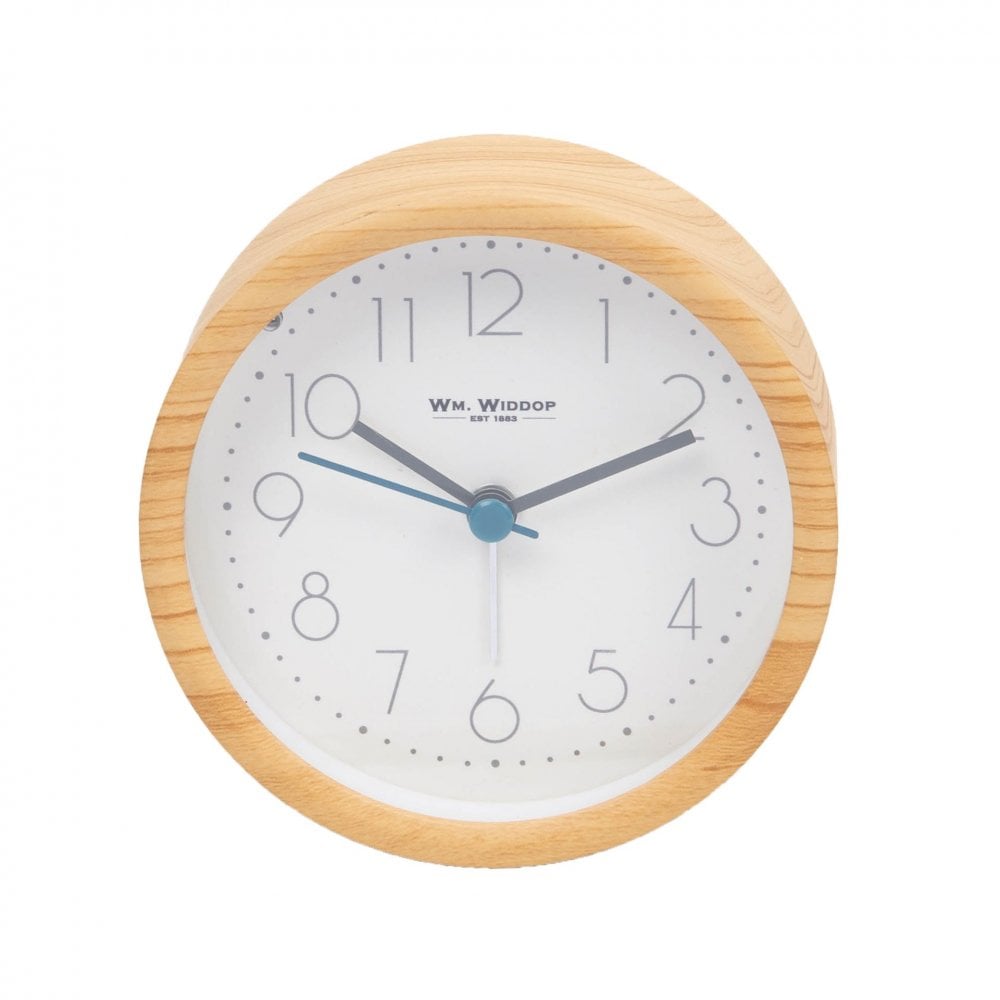Wood Effect Bedside Quartz Alarm Clock with Light 5173