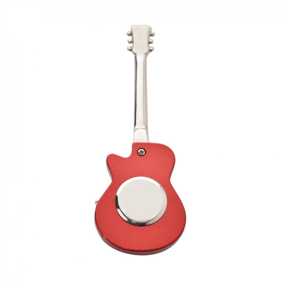 Novelty Miniature Quartz Mantel Clock Red Guitar 9029