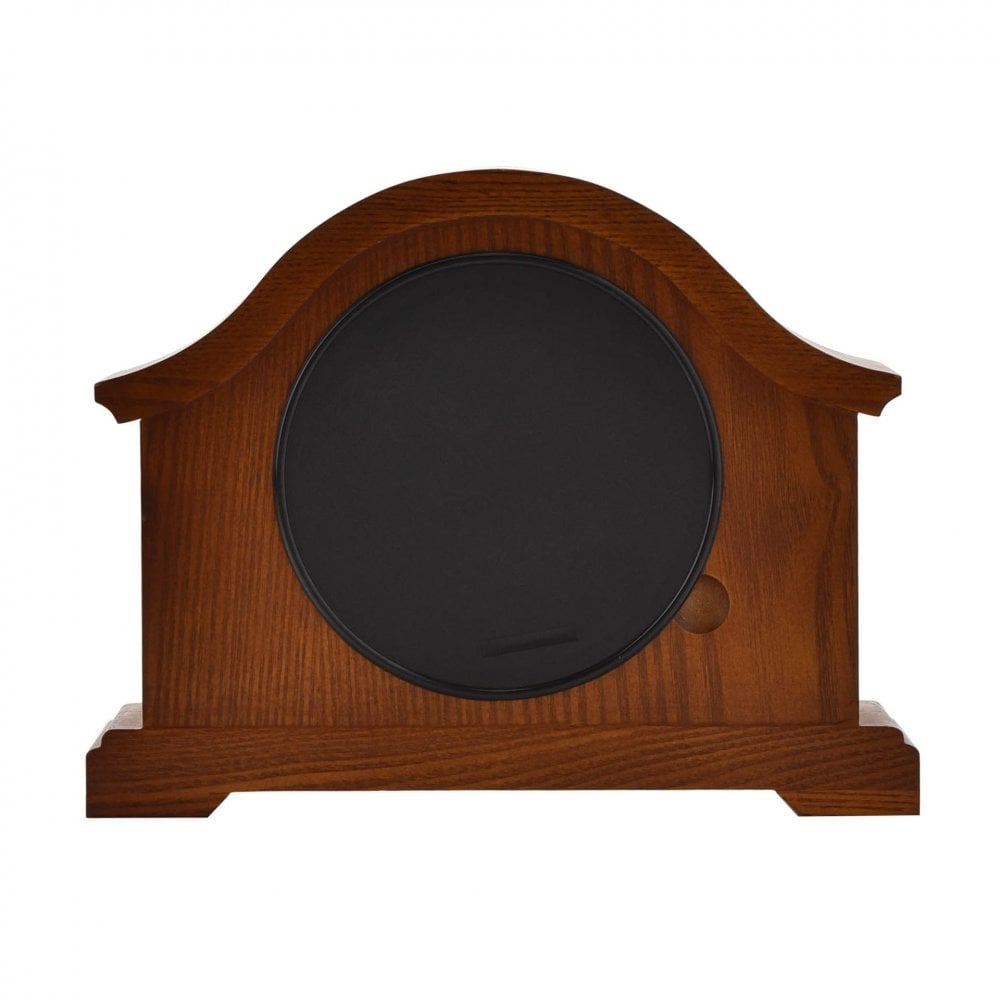 Dark Wooden Walnut Finish Quartz Battery Mantle Clock W2651W