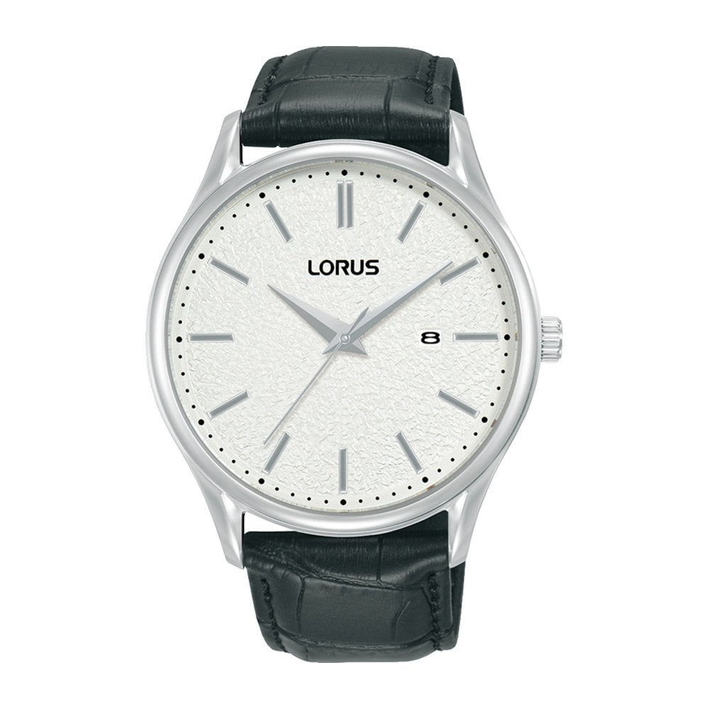 Gents Steel Everyday Battery Watch on Leather Strap RH937QX9