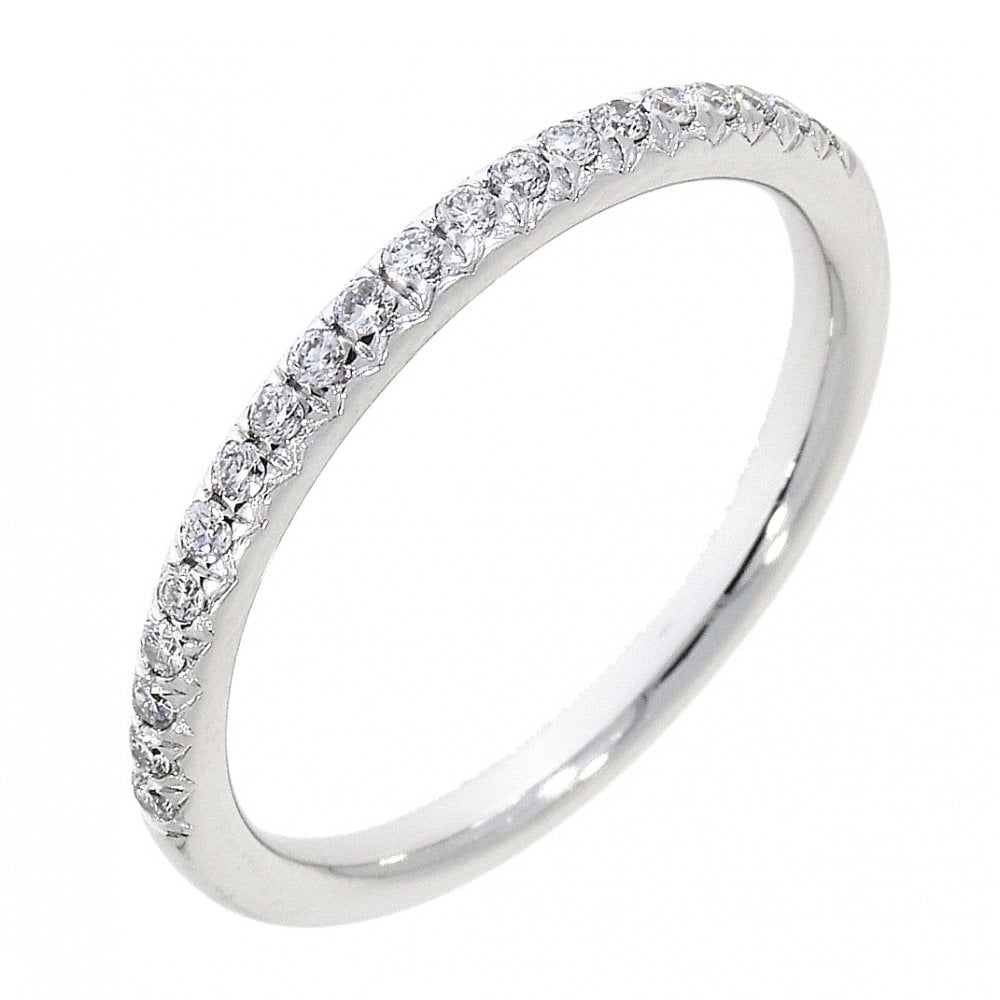 Ladies Platinum Diamond Half Eternity Ring