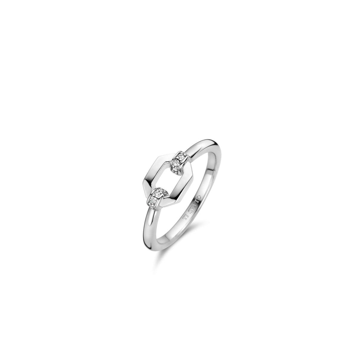 Ti Sento Sterling Silver Cubic Zirconia Ring 12300ZI