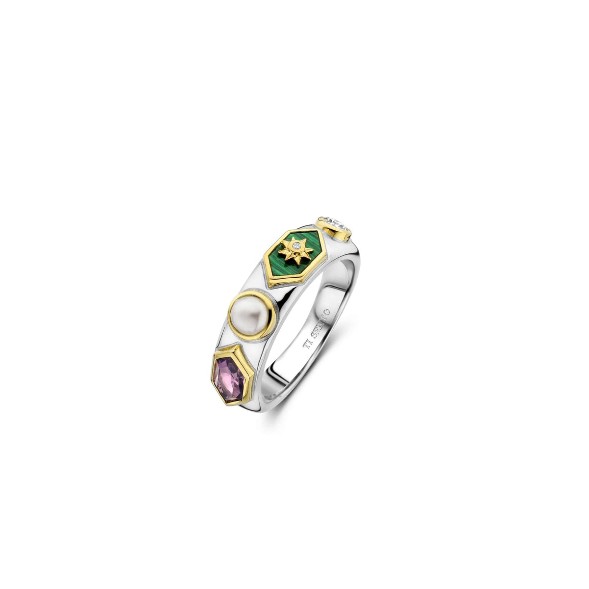 Ti Sento Sterling Silver Stone Set Ring 12314PU