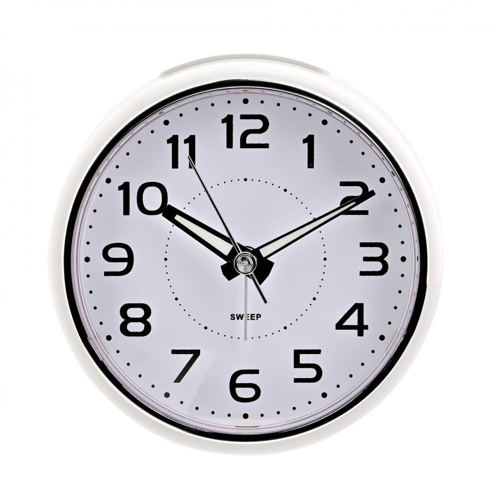 White Bedside Alarm Clock with Light & Snooze 5380W