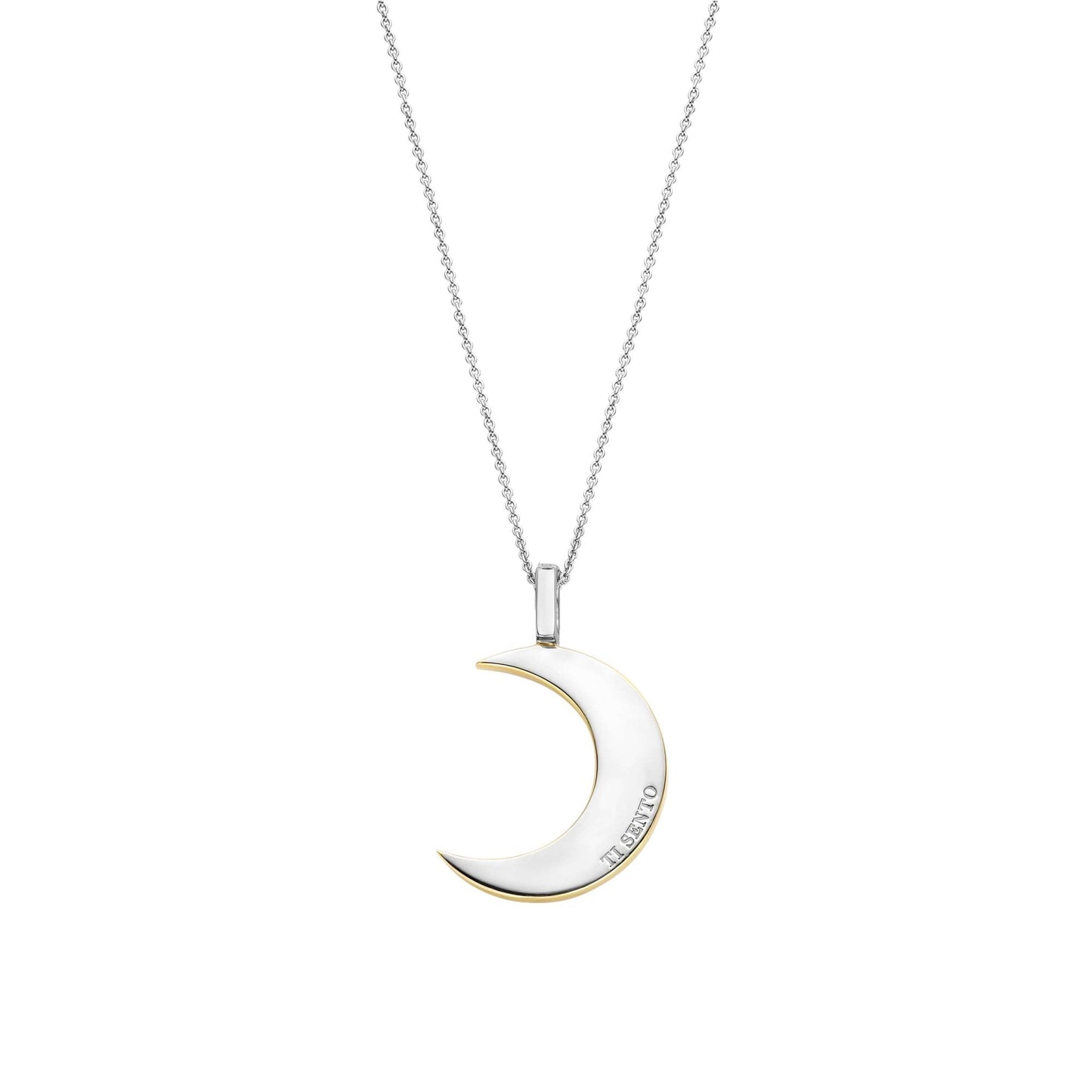 Ladies Sterling Silver Mother Of Pearl Moon Pendant 6824MW