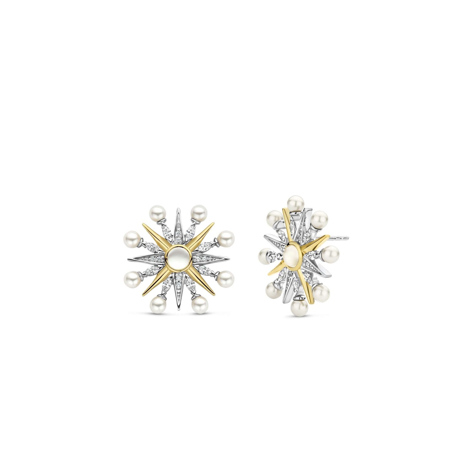 Ladies Sterling Silver Star Stud Earrings 7930YP