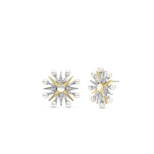 Ladies Sterling Silver Star Stud Earrings 7930YP