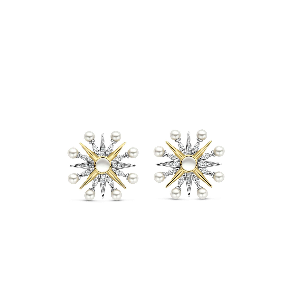 Ladies Sterling Silver Star Stud Earrings 7930YP