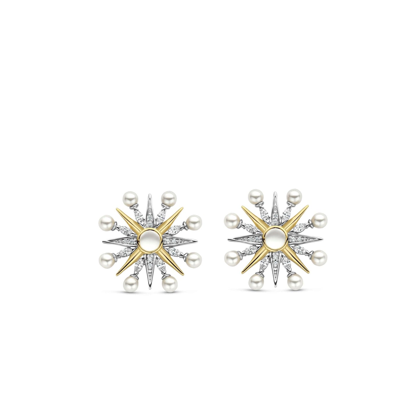 Ladies Sterling Silver Star Stud Earrings 7930YP