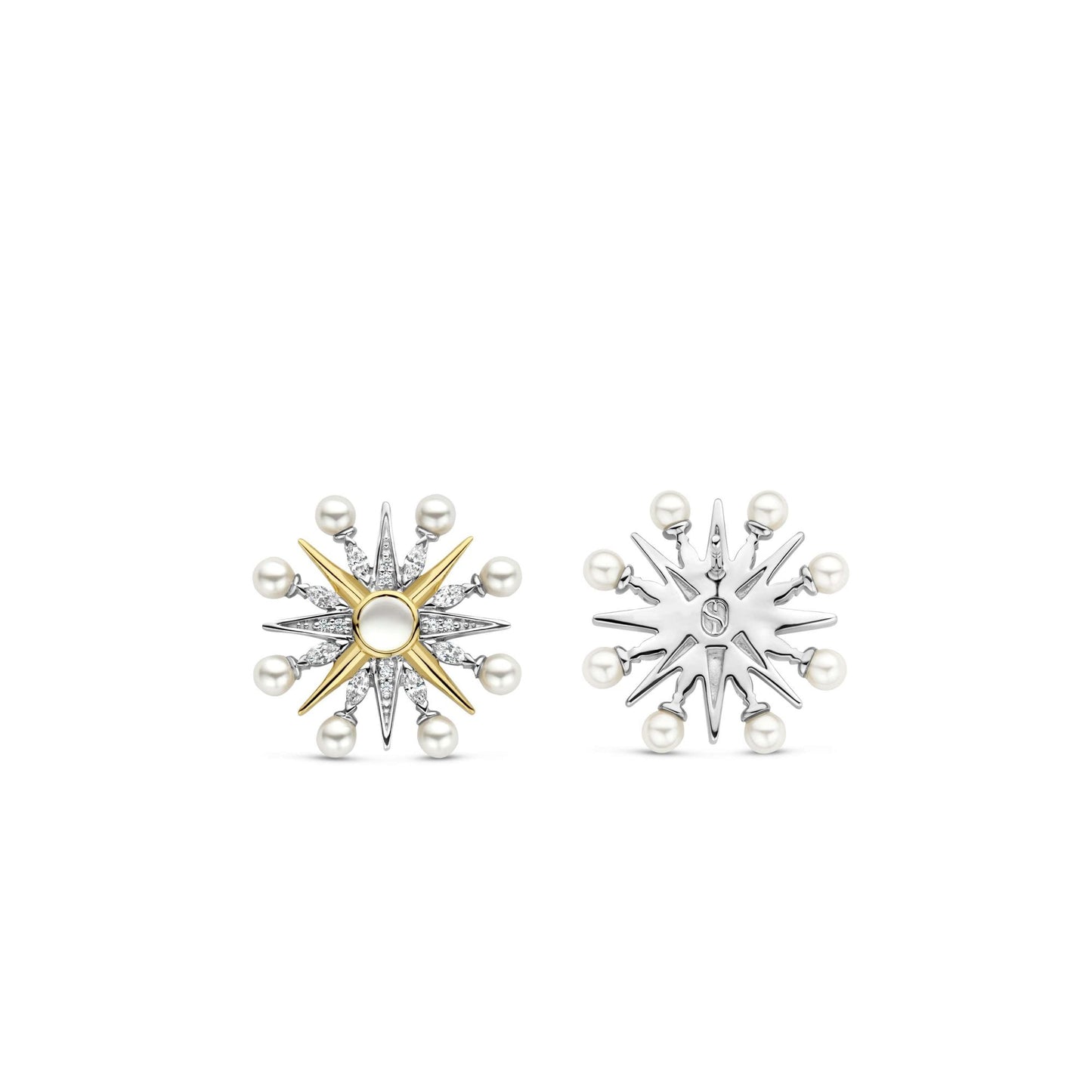 Ladies Sterling Silver Star Stud Earrings 7930YP