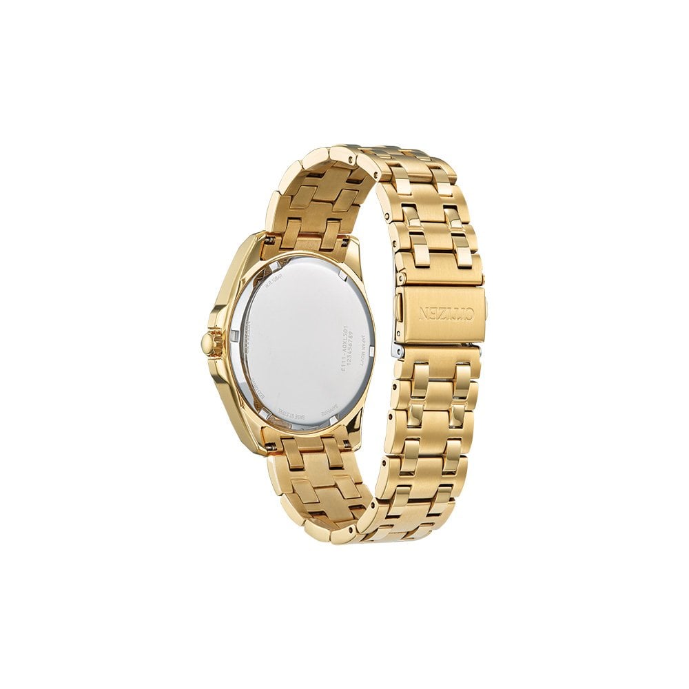 Gents Eco-Drive Gold Tone Watch BM7532-54L