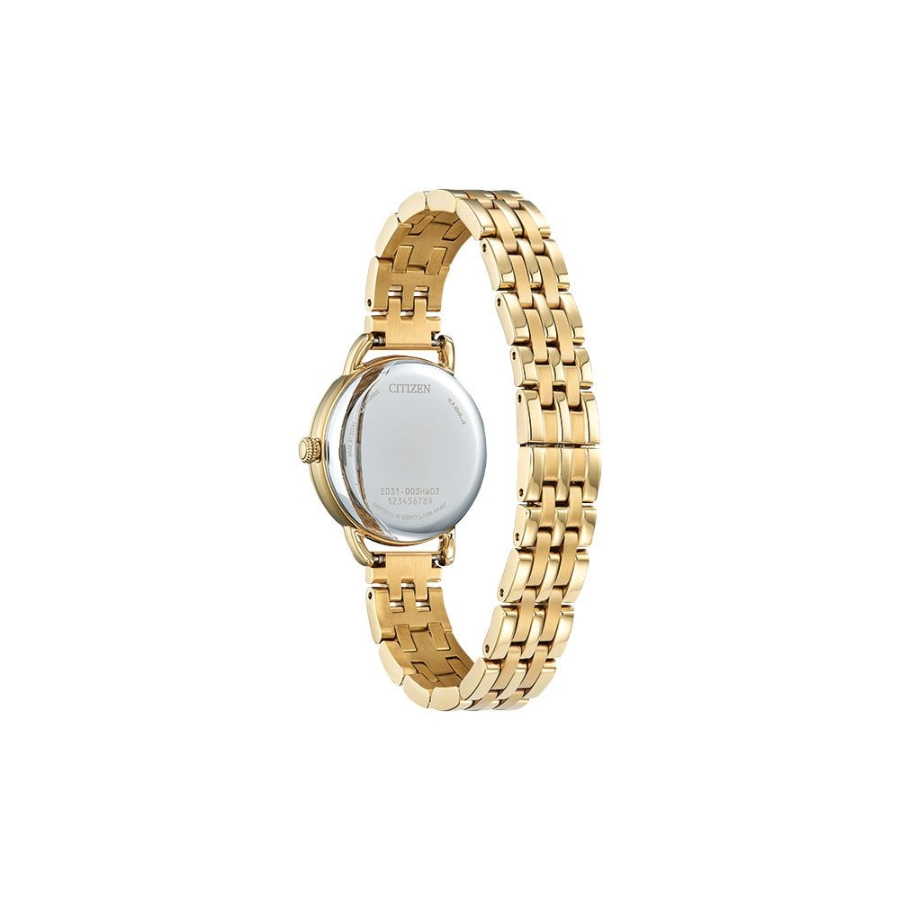 Ladies Citizen Eco-Drive Gold Tone Watch on Bracelet EM1052-51A
