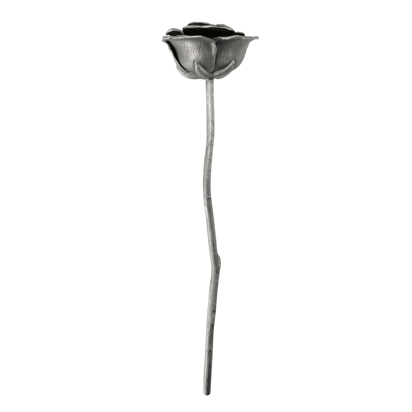Rosa Blossom Pewter Flower Height 23.5cm 017002