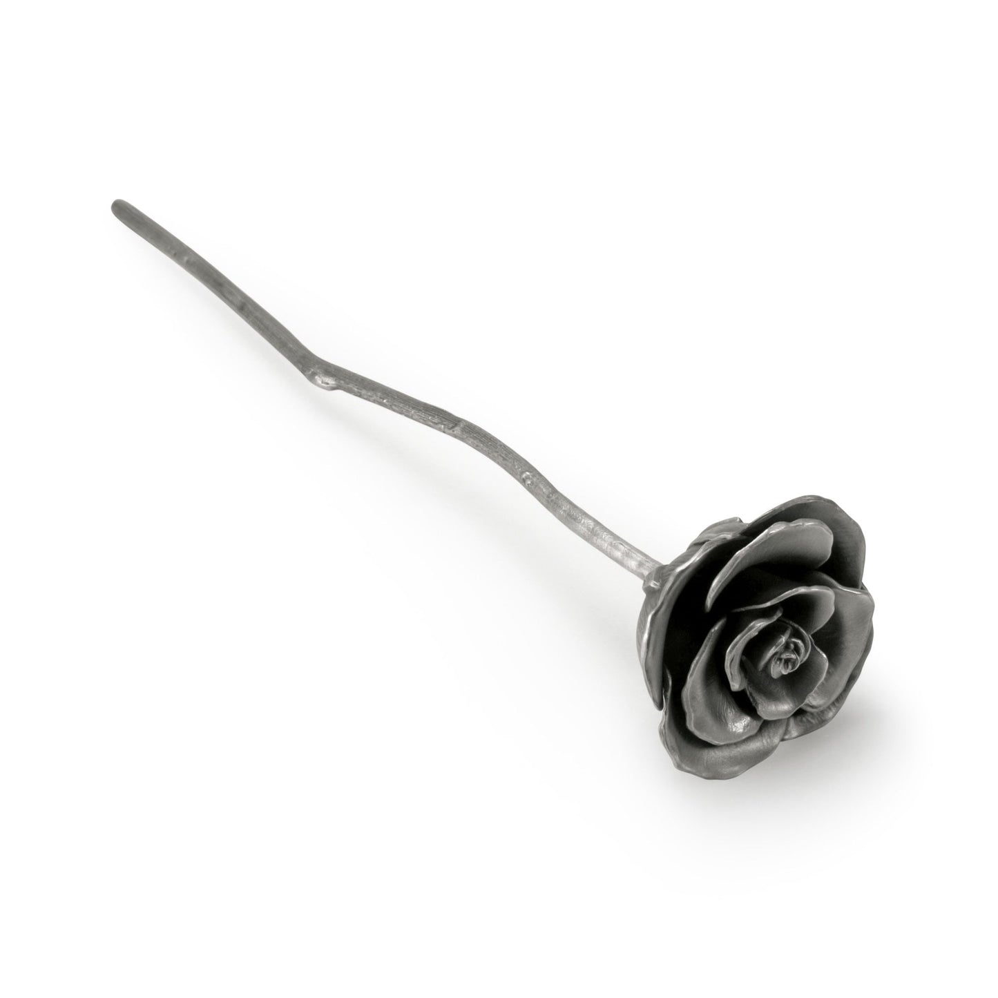 Rosa Blossom Pewter Flower Height 23.5cm 017002