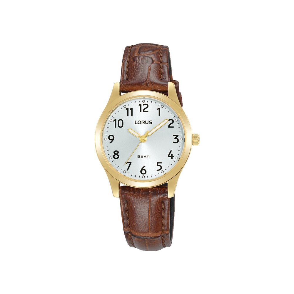 Ladies Everyday Gold Tone Watch on Leather Strap RRX20JX9