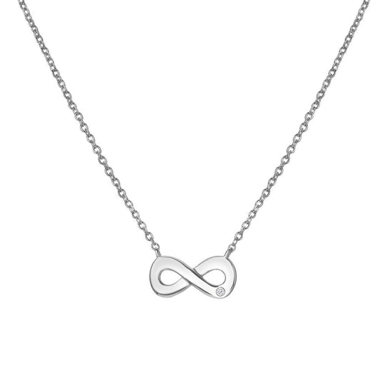 Sterling Silver Ladies Diamond Amulets Infinity Pendant DP893