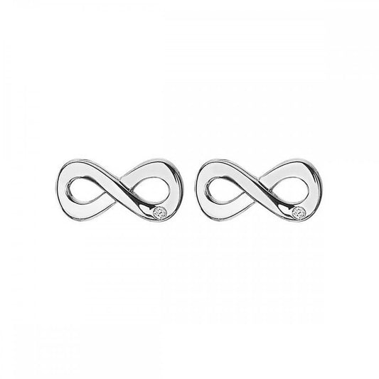Sterling Silver Ladies Diamond Amulet Infinity Earrings DE710