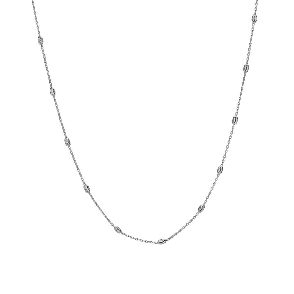 Sterling Silver Ladies Intermittent Oval Chain CH125