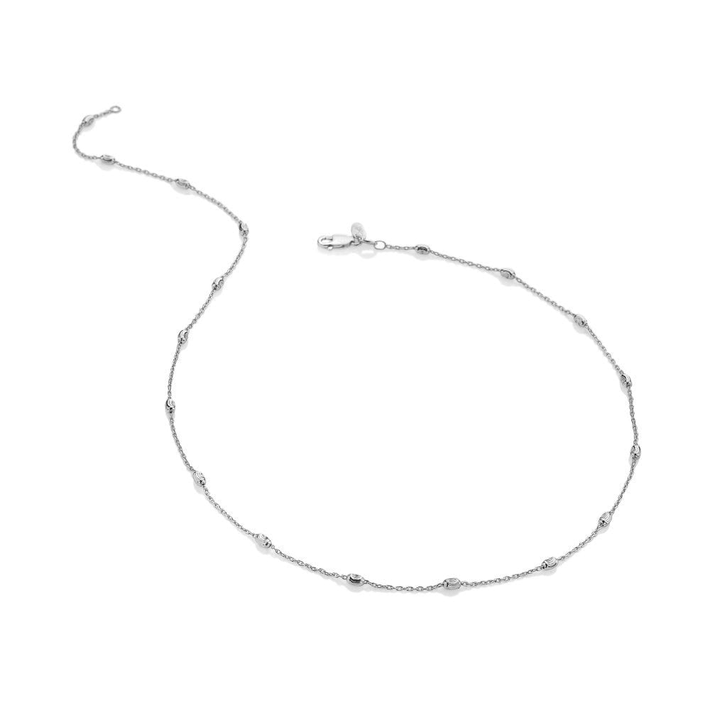 Sterling Silver Ladies Intermittent Oval Chain CH125