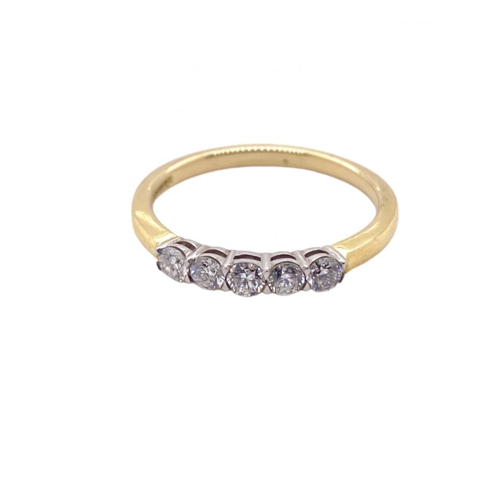 18ct Yellow Gold 0.35ct Five Stone Diamond Ring