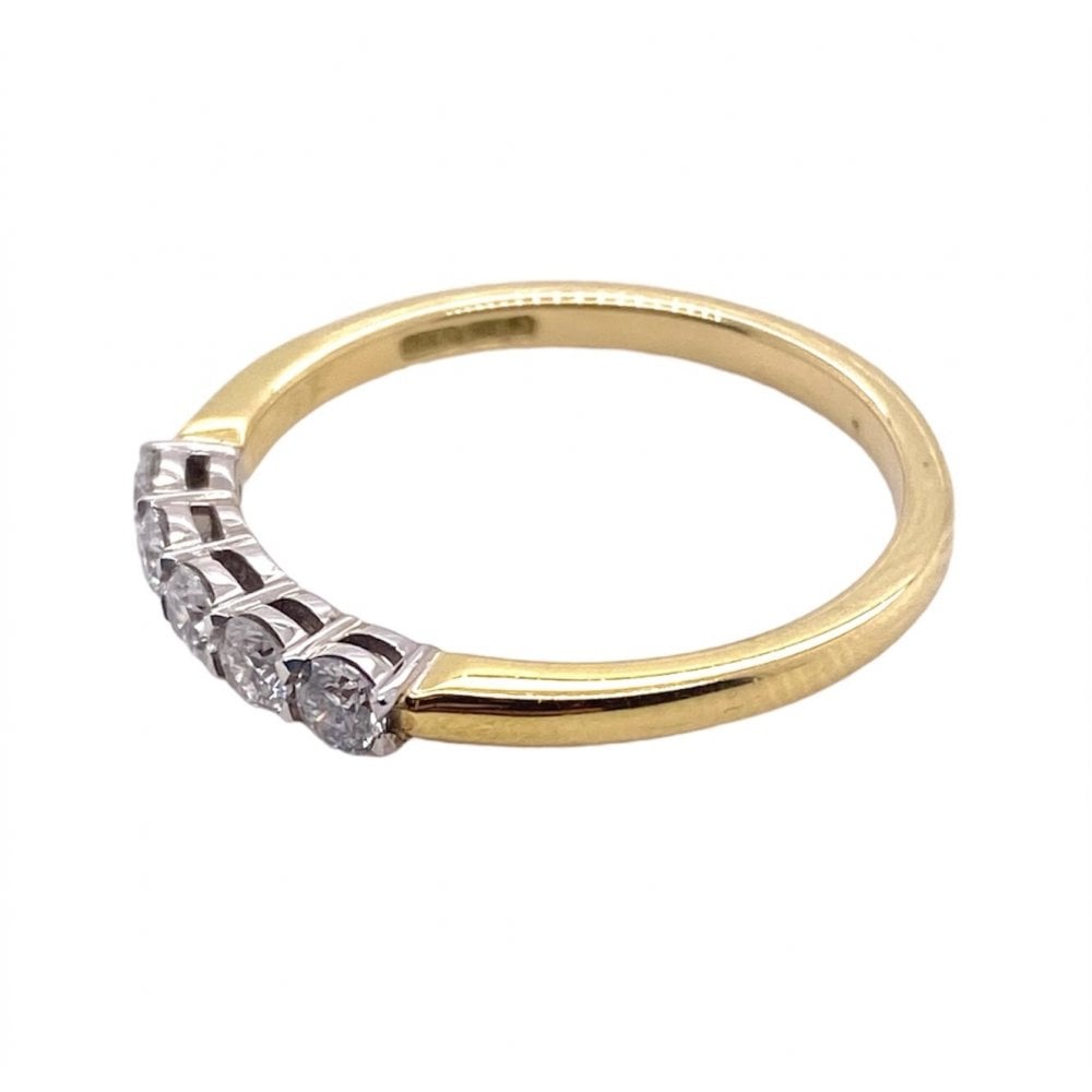 18ct Yellow Gold 0.35ct Five Stone Diamond Ring