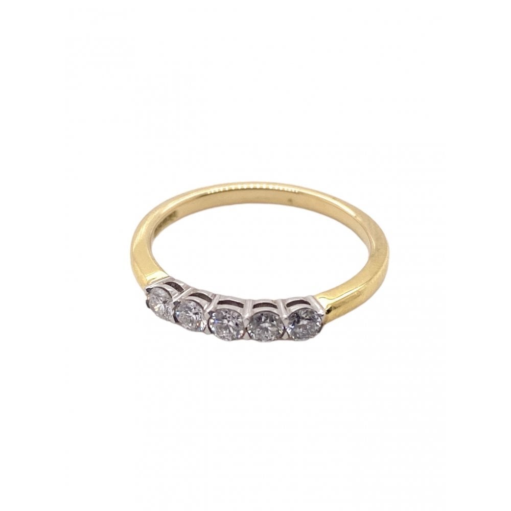 18ct Yellow Gold 0.35ct Five Stone Diamond Ring