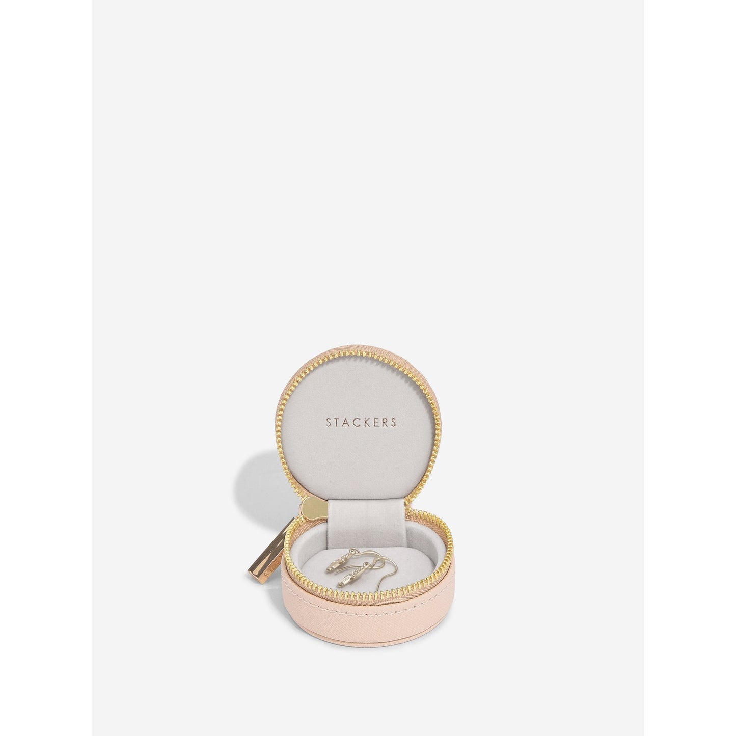 Ladies Faux Leather Travel Jewellery Blush Oyster Box76203