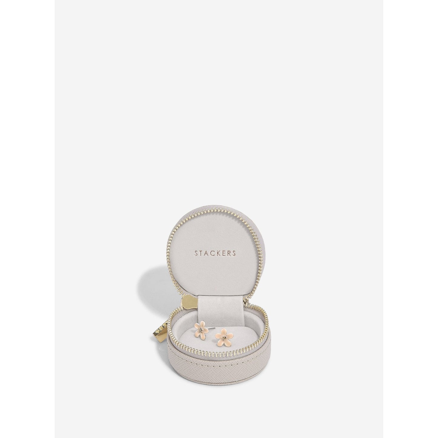 Ladies Faux Leather Travel Jewellery Taupe Oyster Box 76202